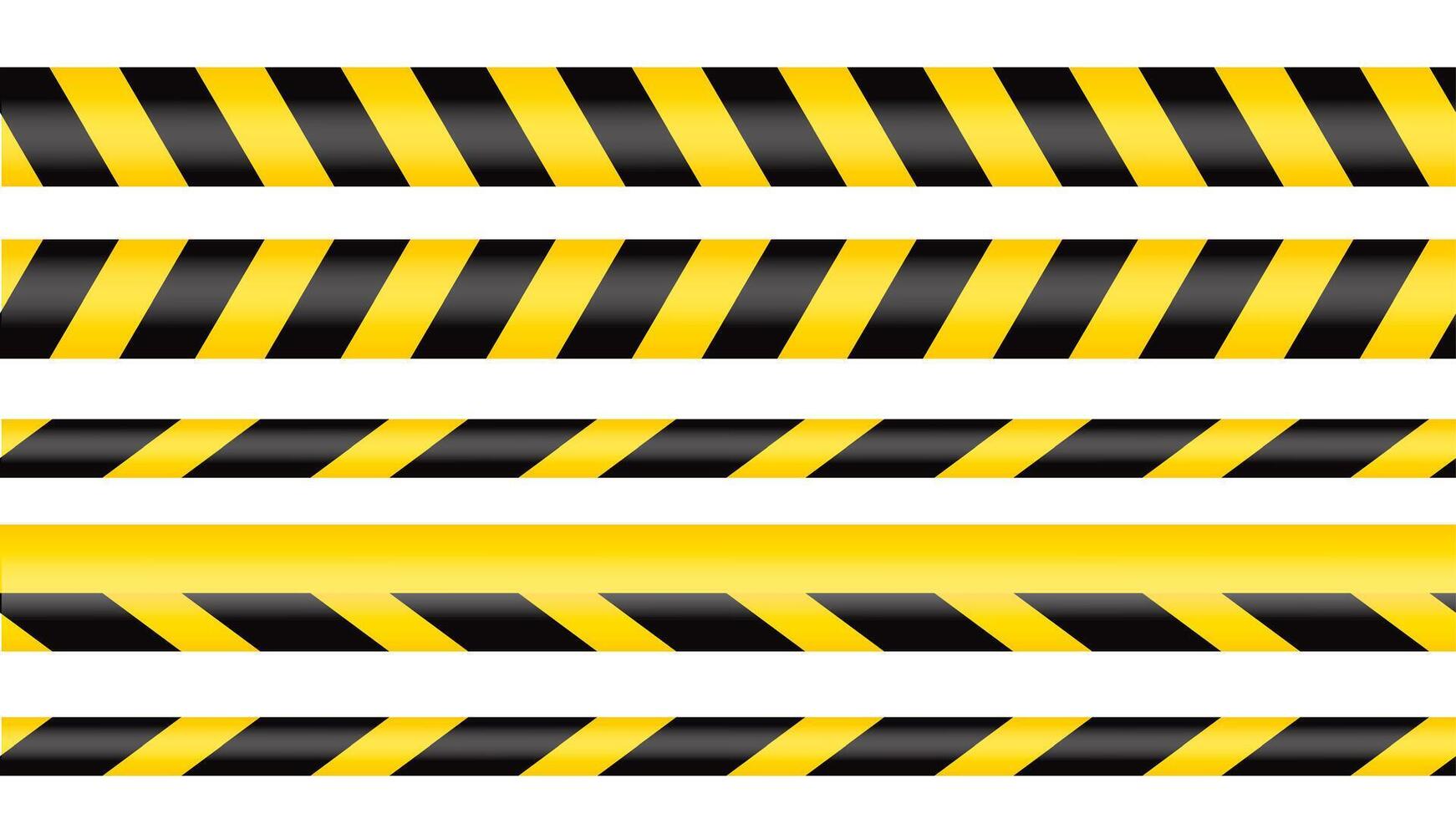Isolated Police Tape with Caution Text on White Background vector
