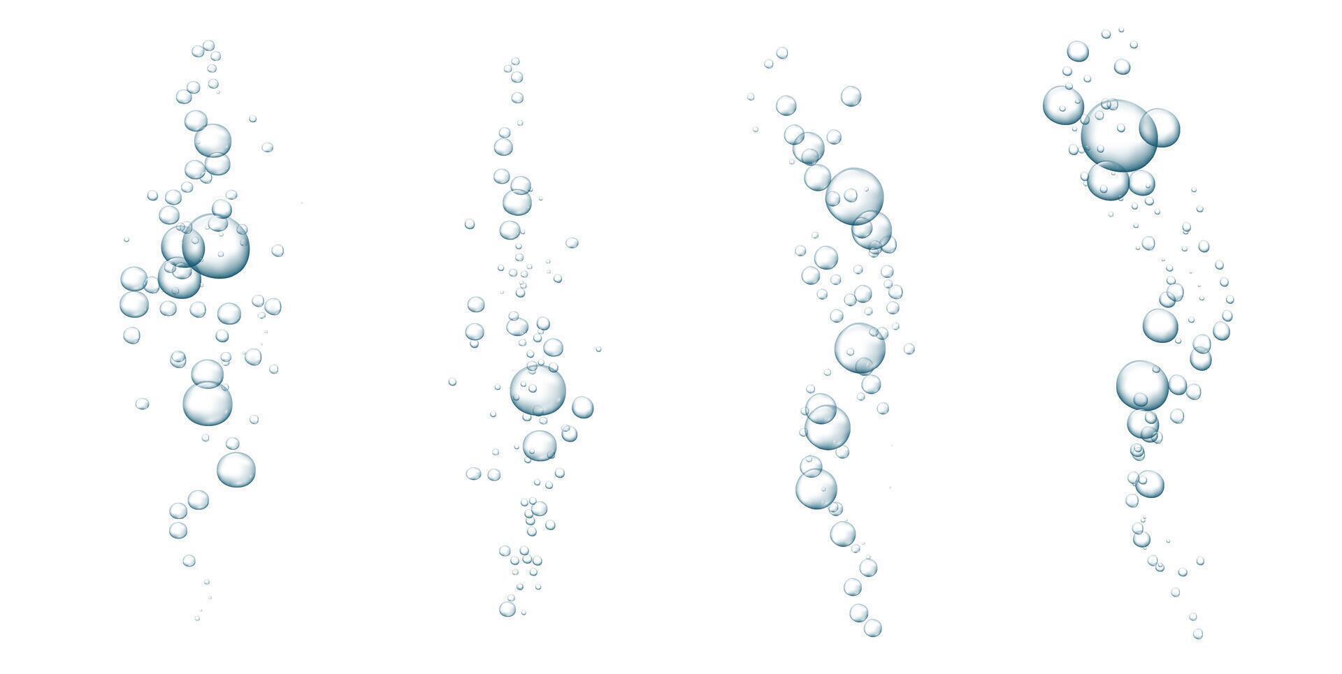 Effervescent Soda Bubbles Underwater with Light Reflections vector