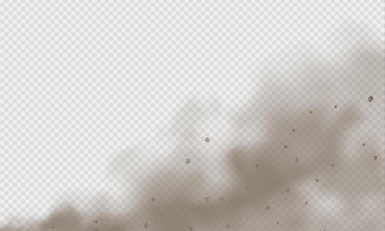 Desert Wind Swirl with Dust Cloud and Particles vector
