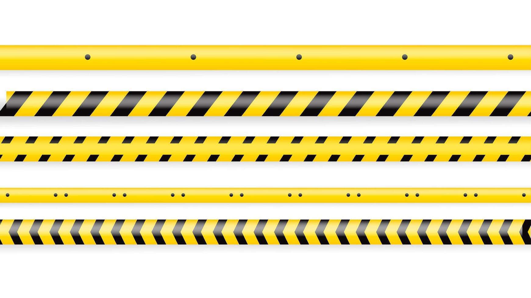 Crime Alert Tape with Hazard and Danger Symbols vector