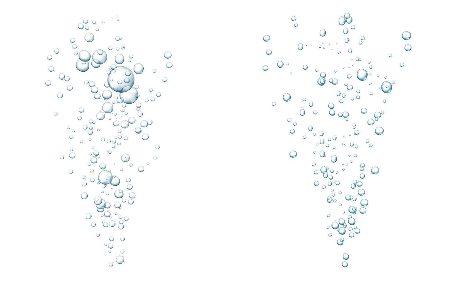 Abstract Blue Pop and Fizzy Air Bubbles in Liquid vector