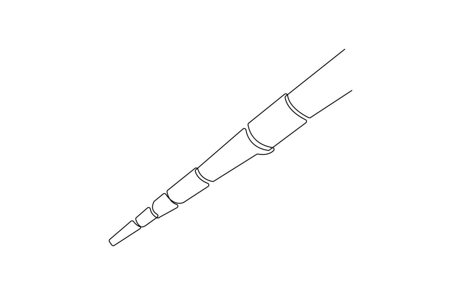 Pipeline with Valve, Gas oil pipeline continuous line art drawing vector