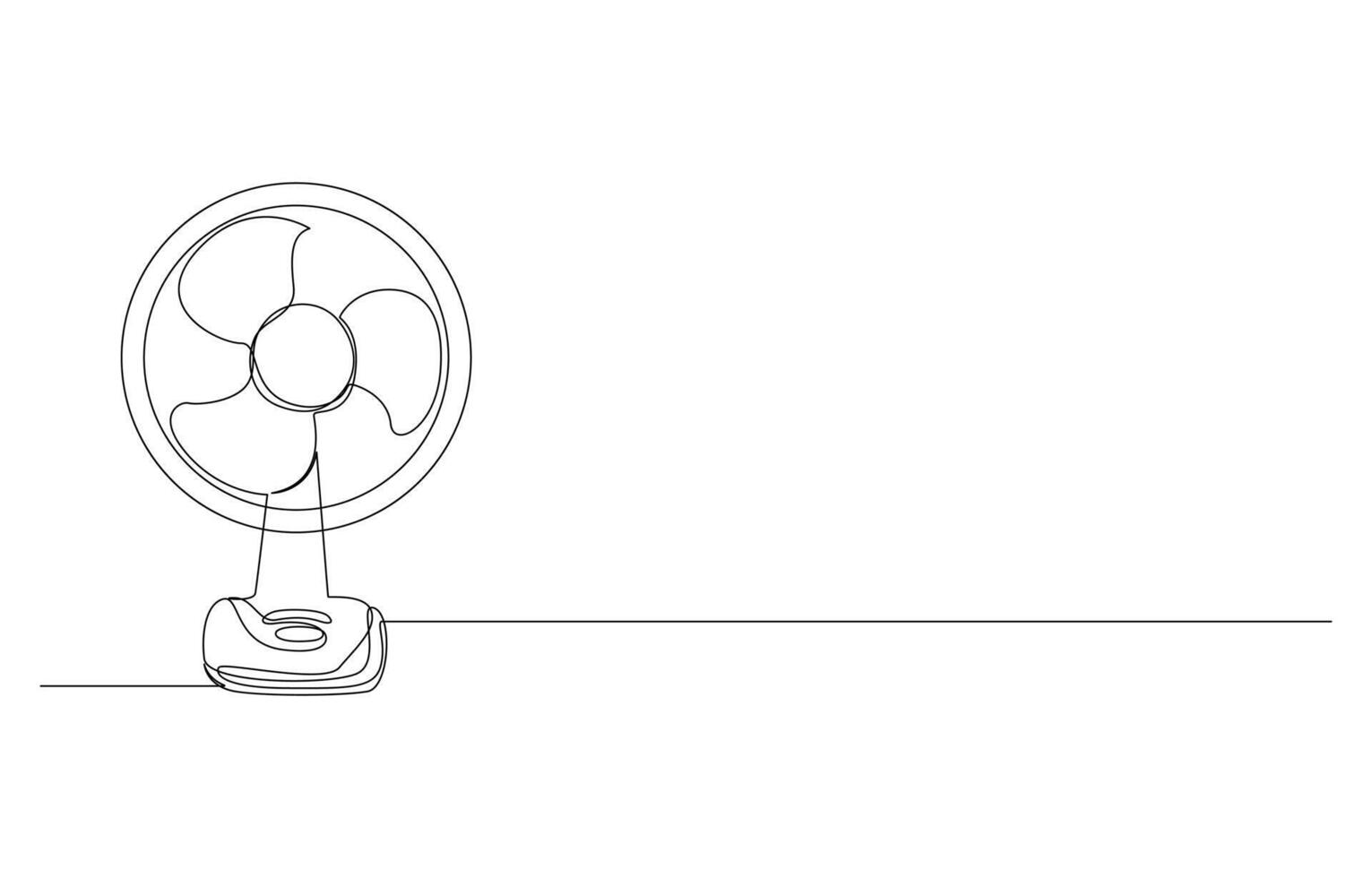 Single continuous line drawing of a table fan vector