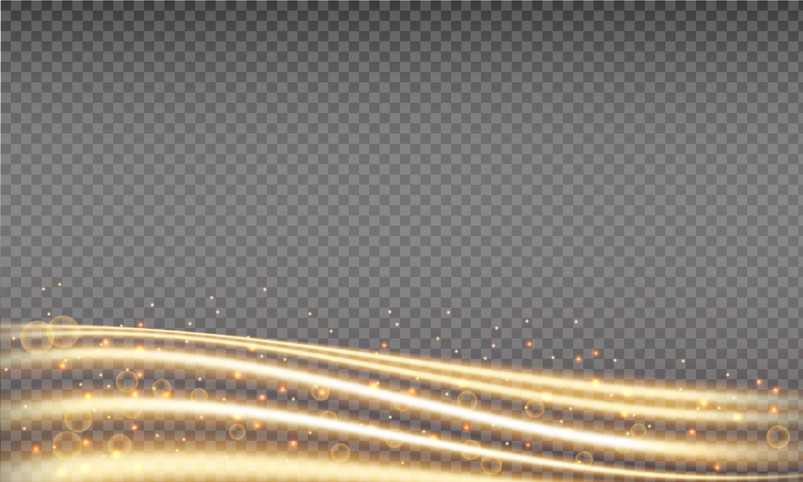 Golden Comet Trail with Soft Bokeh and Twinkle vector