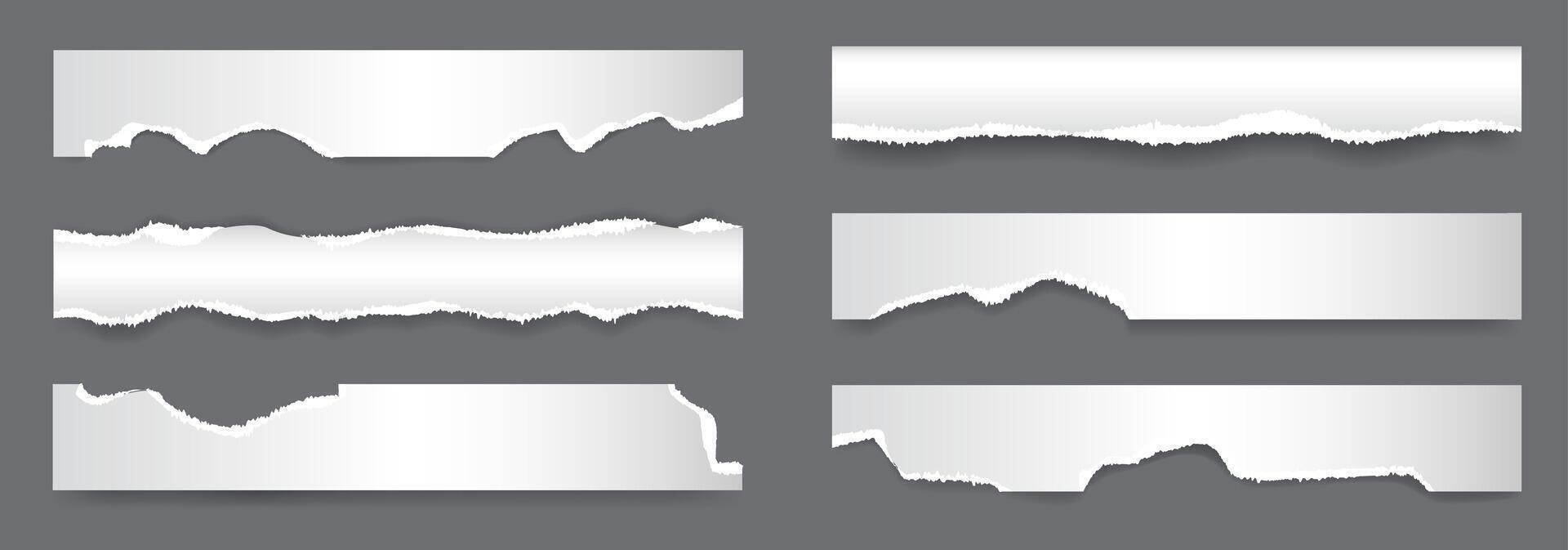 Ripped paper with natural torn edges. Ideal for posters, collages, or web graphics. vector