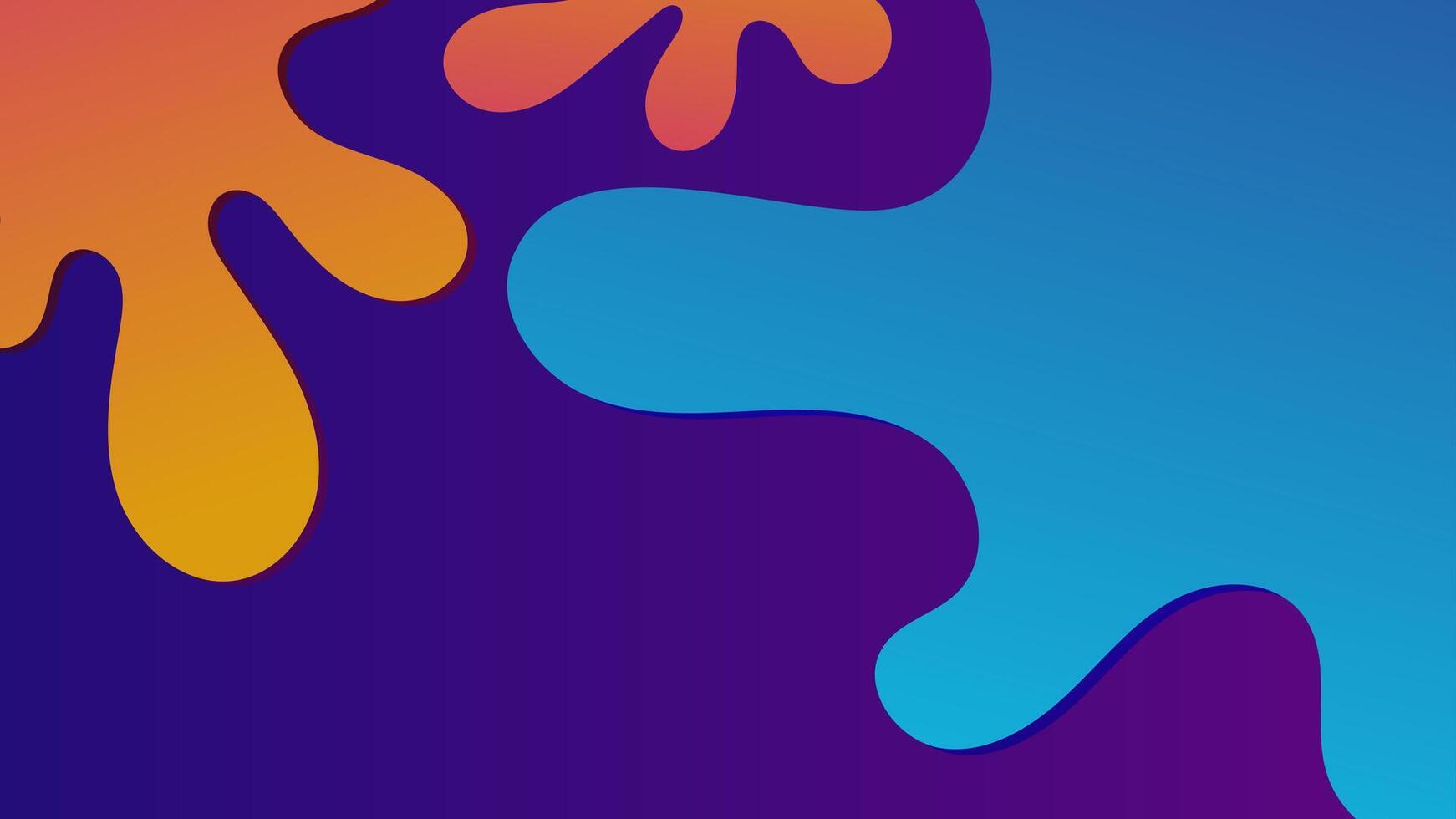 Glossy Fluid Waves on Deep Purple Background vector