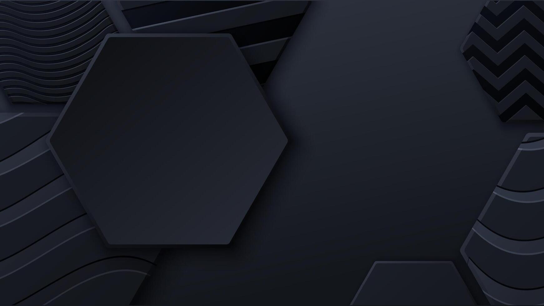 Honeycomb. Hexagon geometry pattern. Minimal black background of honeycomb for modern cover, ad baner, web. vector