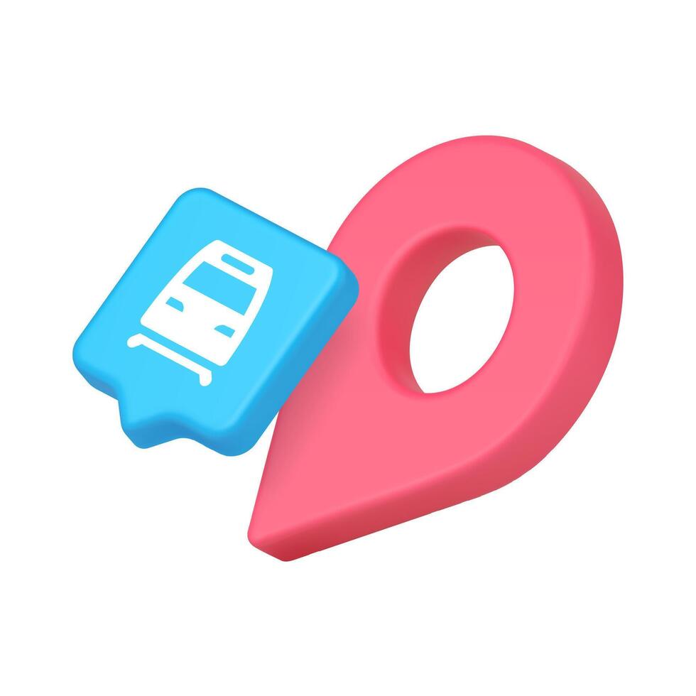 train icon in location pin vector