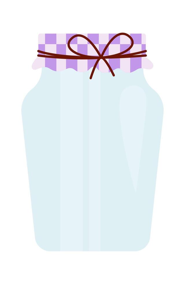 Canned jar flat icon Empty container for fruits and vegetables vector