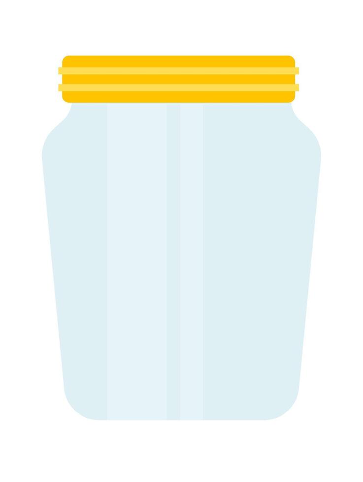 Canned jar flat icon Empty container for fruits and vegetables Illustration Icon vector