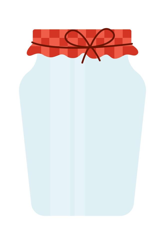 Canned jar flat icon Empty container for fruits and vegetables Hand Drawn Icon vector