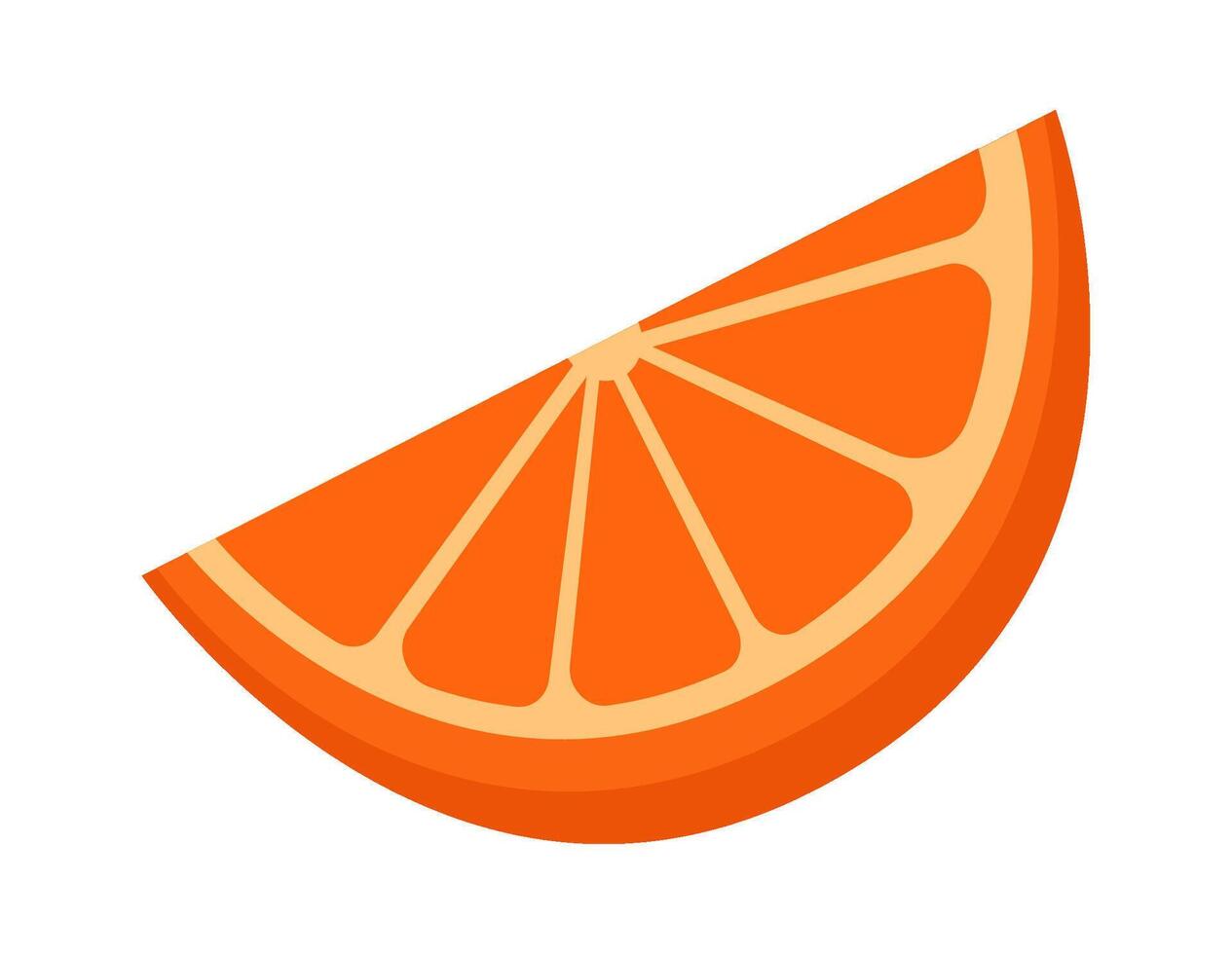 Half orange flat icon Ingredient for mulled wine vector
