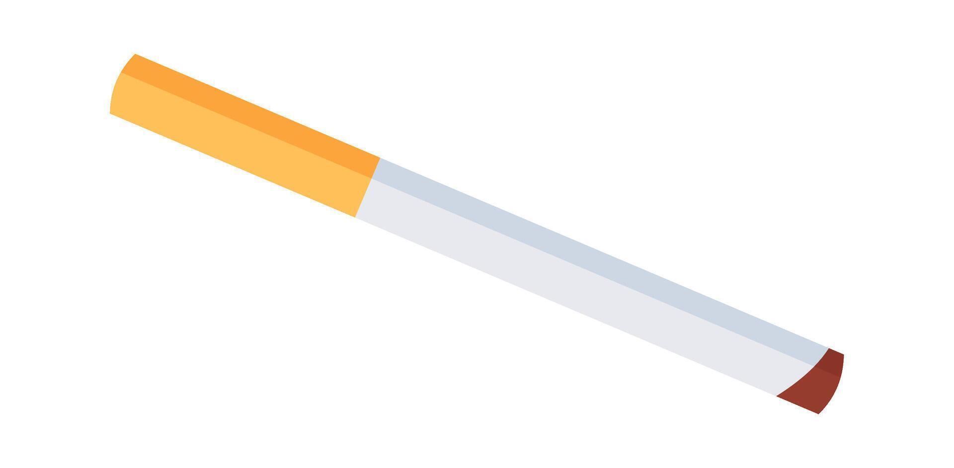 Cigarette flat icon Unhealthy habit Detective set vector