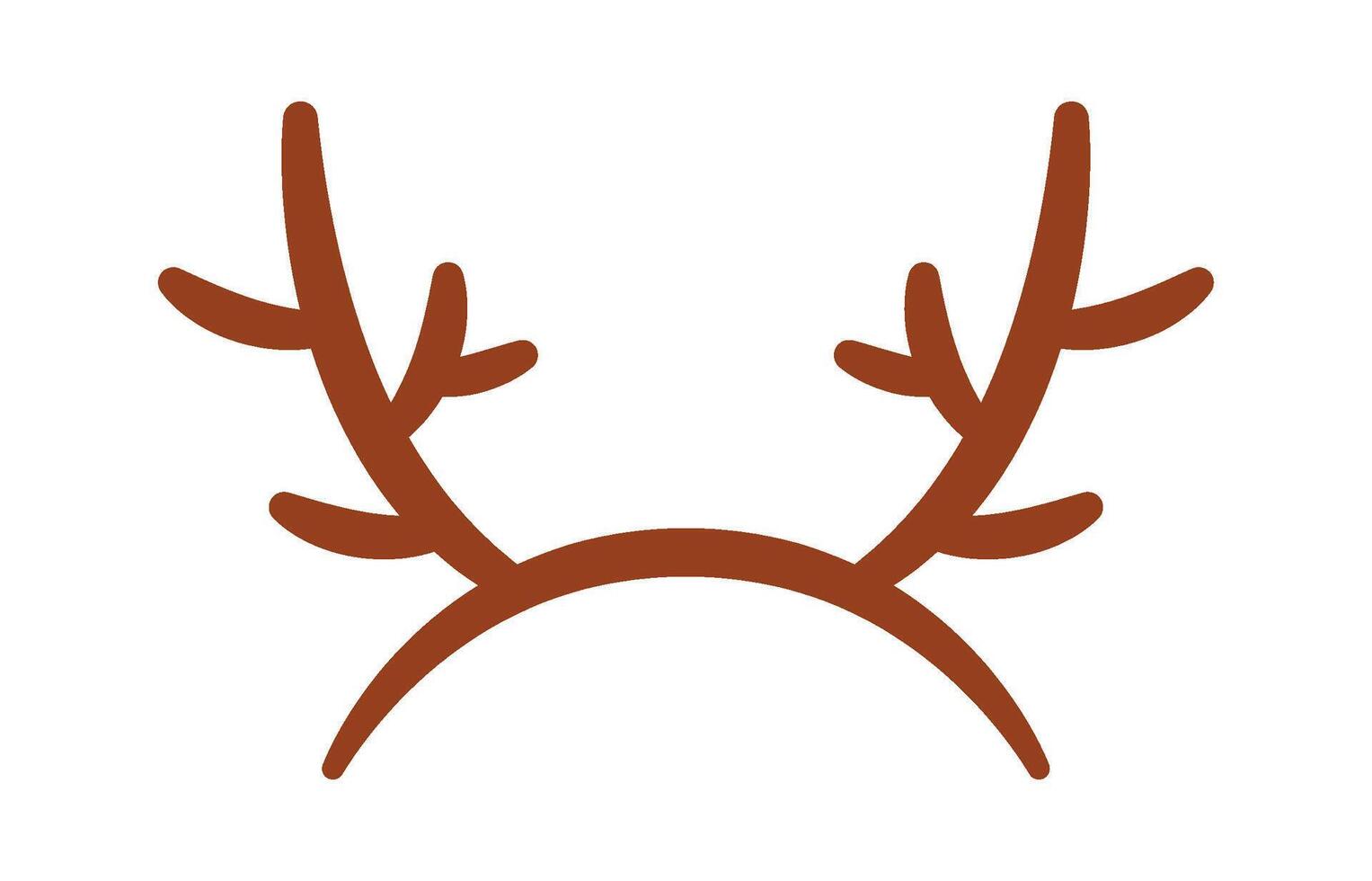 Christmas accessory flat icon Reindeer antlers headband vector