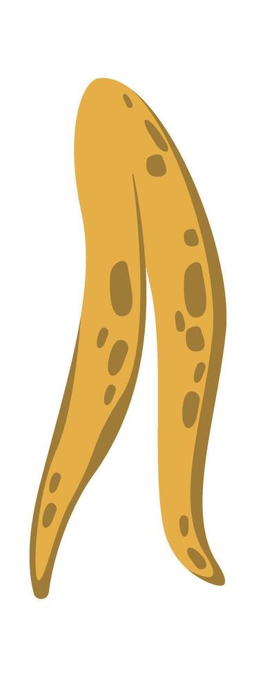 Banana peel flat icon Compost Recycling Rotten food vector