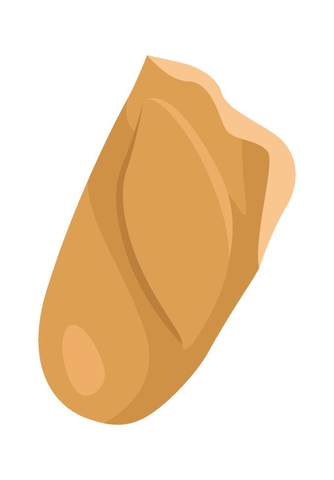 Uneaten bread flat icon Rotten food Organic waste vector