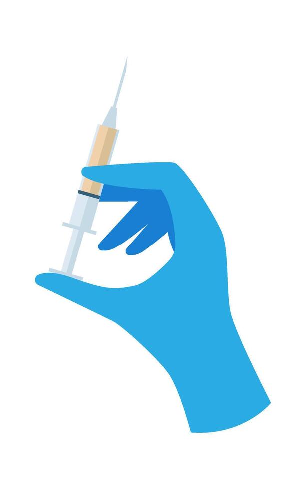 Doctor hand hold flat icon Healthcare vector