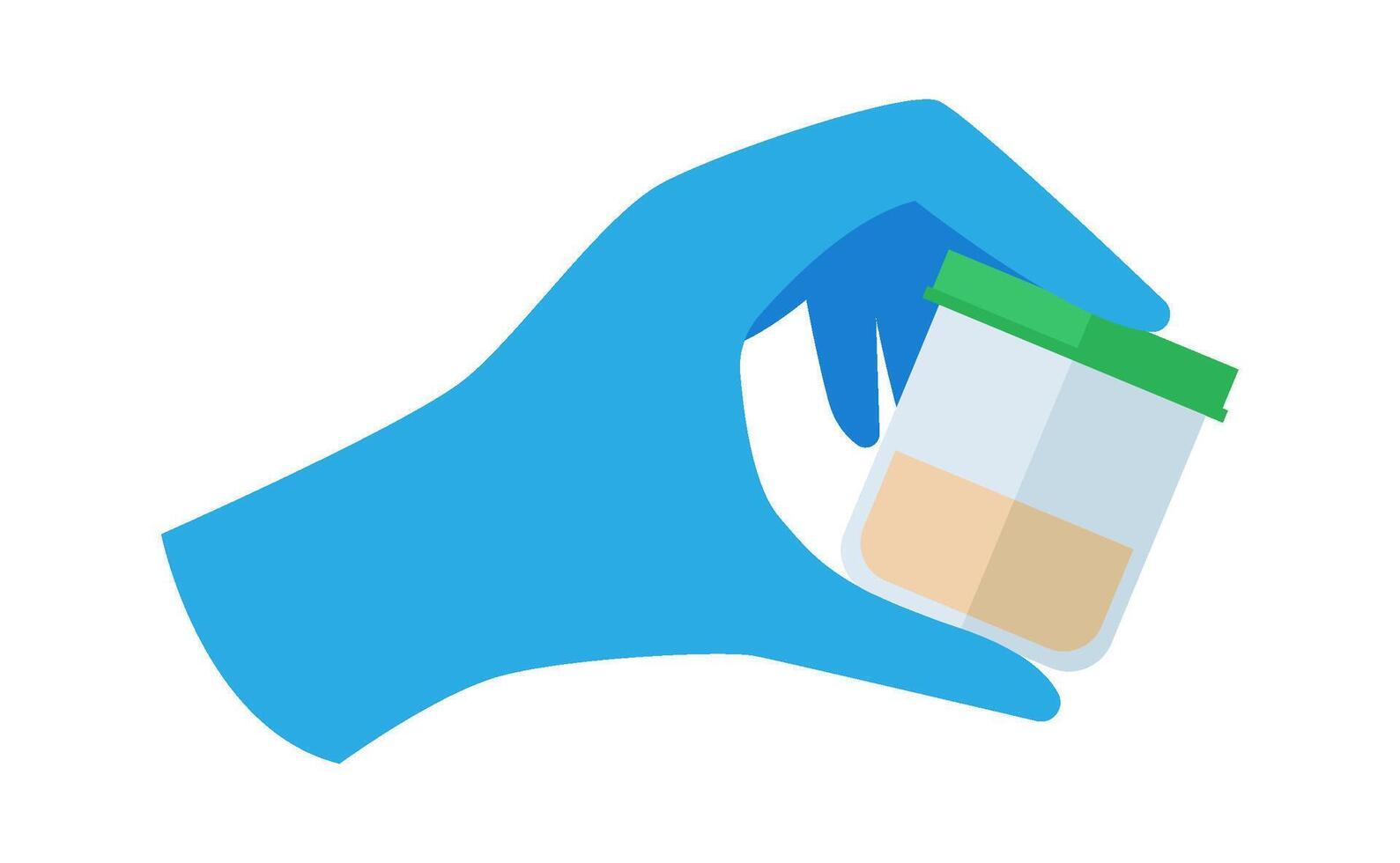 Doctor hand hold test tube flat icon Healthcare vector