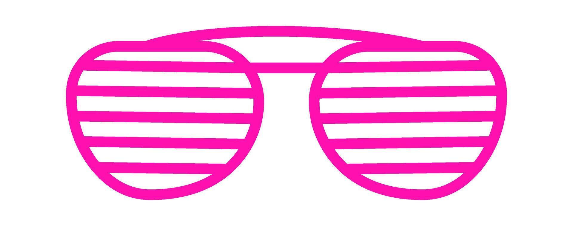 Trendy summer glasses accessory flat icon Cartoon element vector