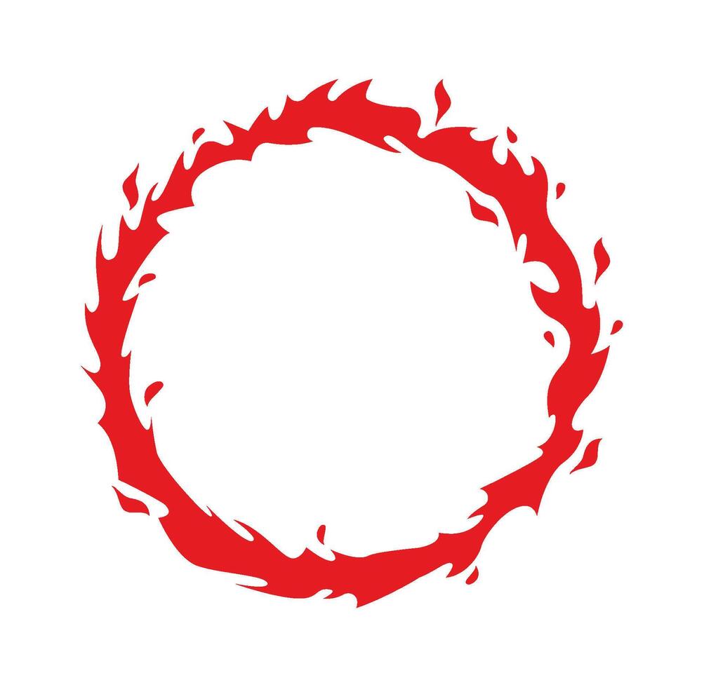 Ring of fire circus flat icon Dangerous focuses vector