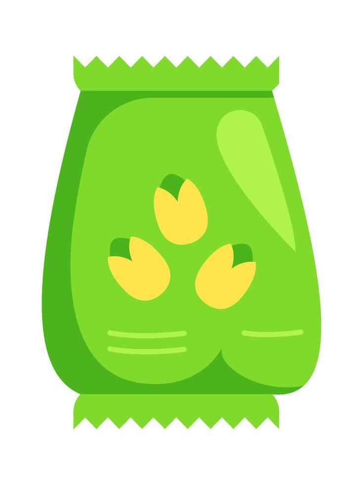 Pistachios in plastic package flat icon Vending products vector