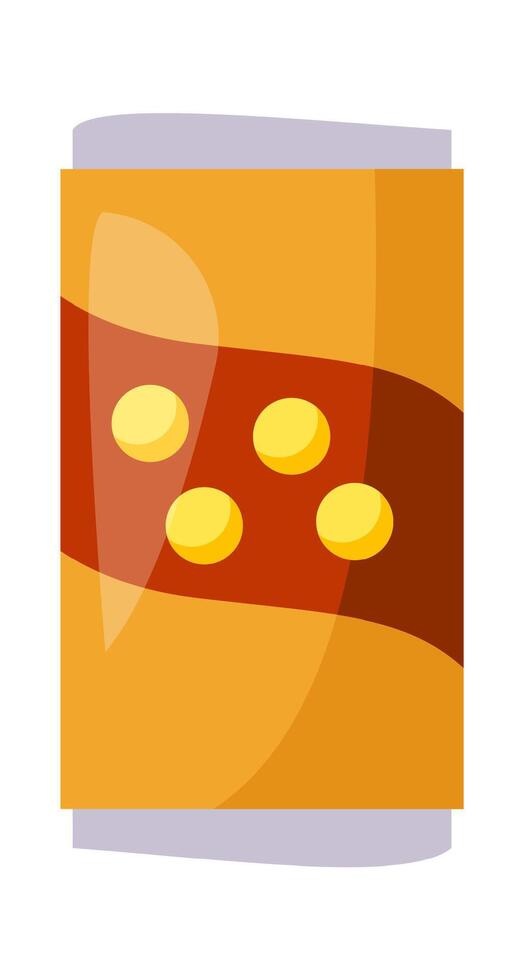 Can for carbonated drink Vending products Illustration Hand Drawn Icon vector
