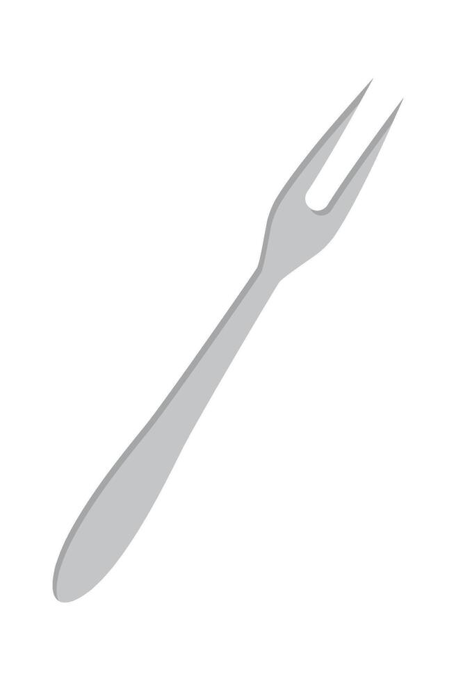 Two prong fork flat icon Equipment for eating Dishware vector