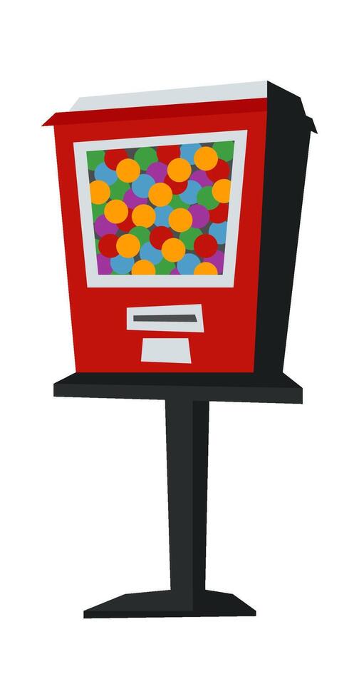Vending machine for buying bubble gum Automated service vector
