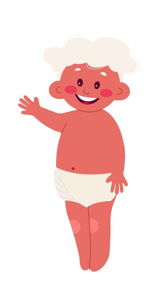 God of love flat icon Cute cupid Funny baby vector