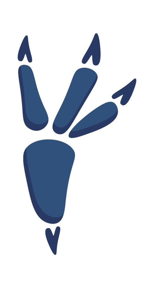 Wild animal footprint flat icon Steps and trails vector
