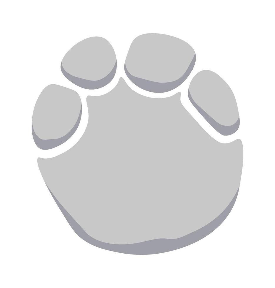 Sea otter footprint flat icon Wildlife Steps and trails vector