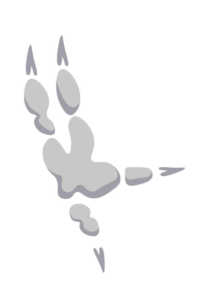 Bird footprint flat icon Steps and trails vector