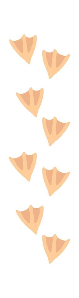 Duck footprint flat icon Domestic animal step Illustration vector