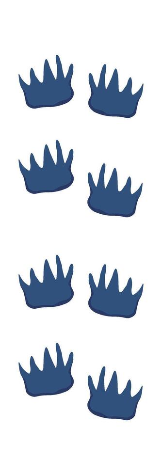 Hedgehog footprint flat icon Wild animals steps and trails Illustration vector