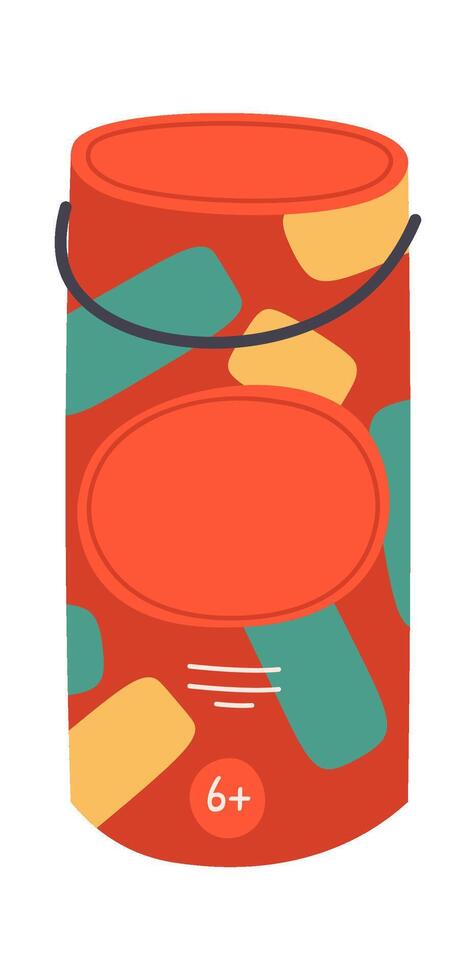 Jenga tube pack flat icon Board game Entertainment vector