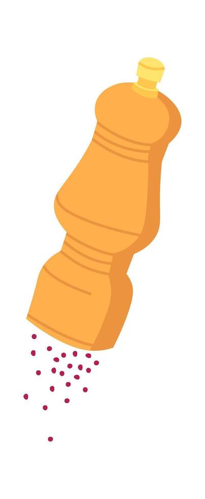 Manual pepper grinder flat icon Borscht spices vector