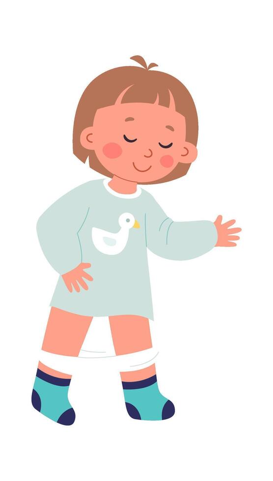 Kids go to toilet flat icon Hygiene Self Care vector