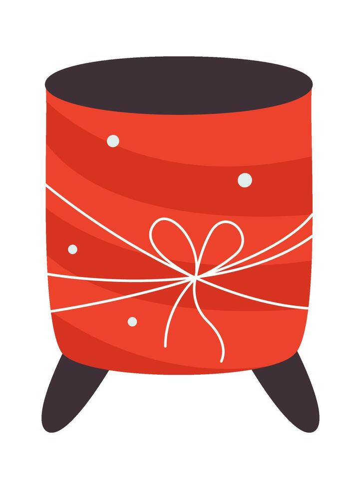 Home decor element flat icon Pot for cactus vector
