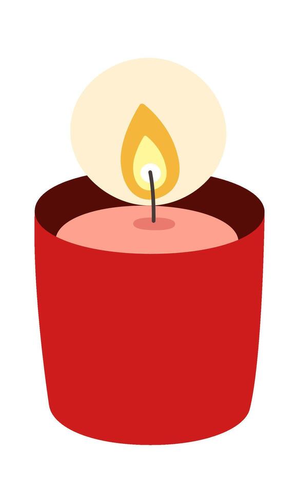 Meditation flat icon Aroma candle Relaxation vector