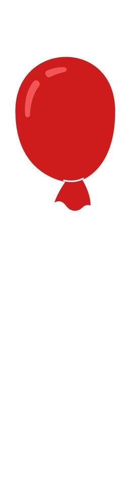 Red balloon flat icon Hobby Santa Claus equipment Surprise vector