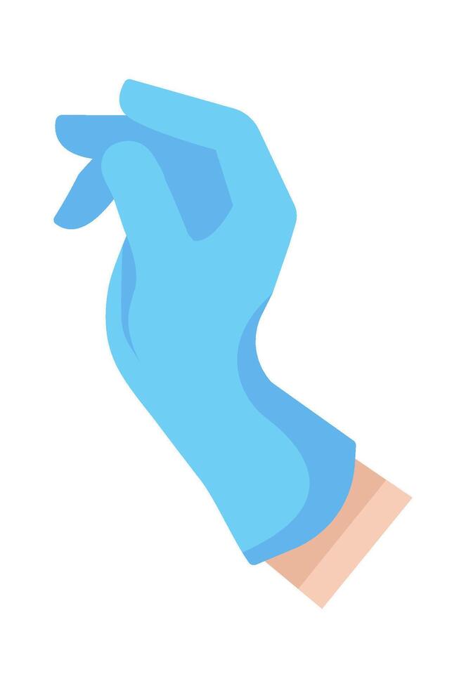 Doctor hand on protective glove flat icon Healthcare procedures Icon vector