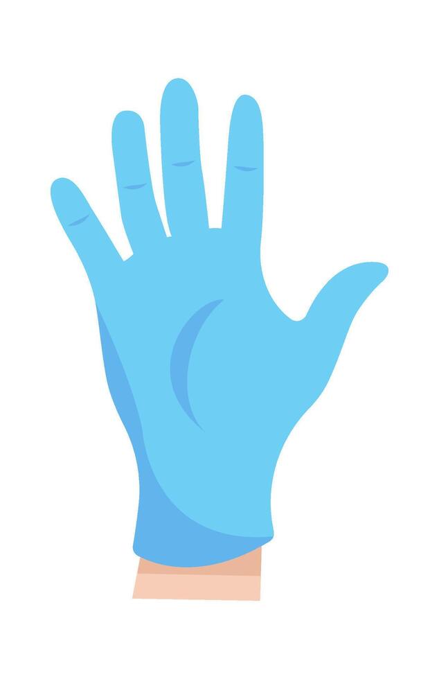 Illustration IconDoctor hand on protective glove flat icon Healthcare procedures vector