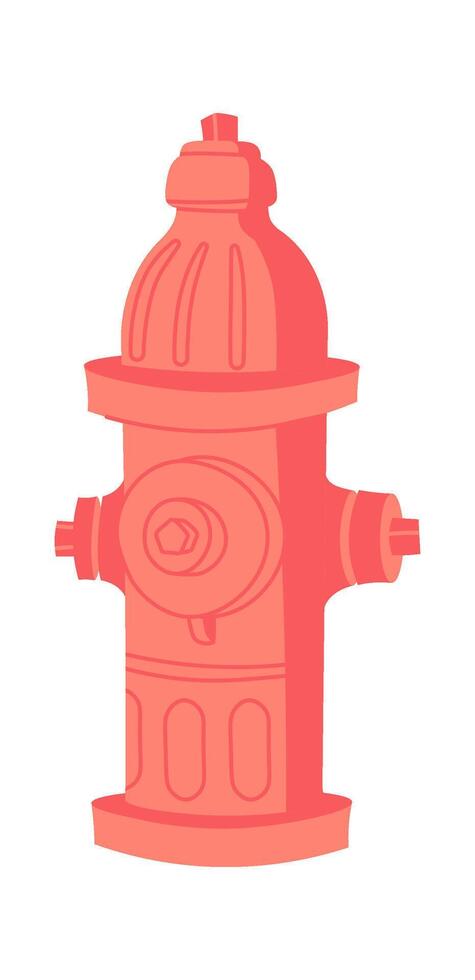 Fire hydrant flat icon Firefighter equipment vector