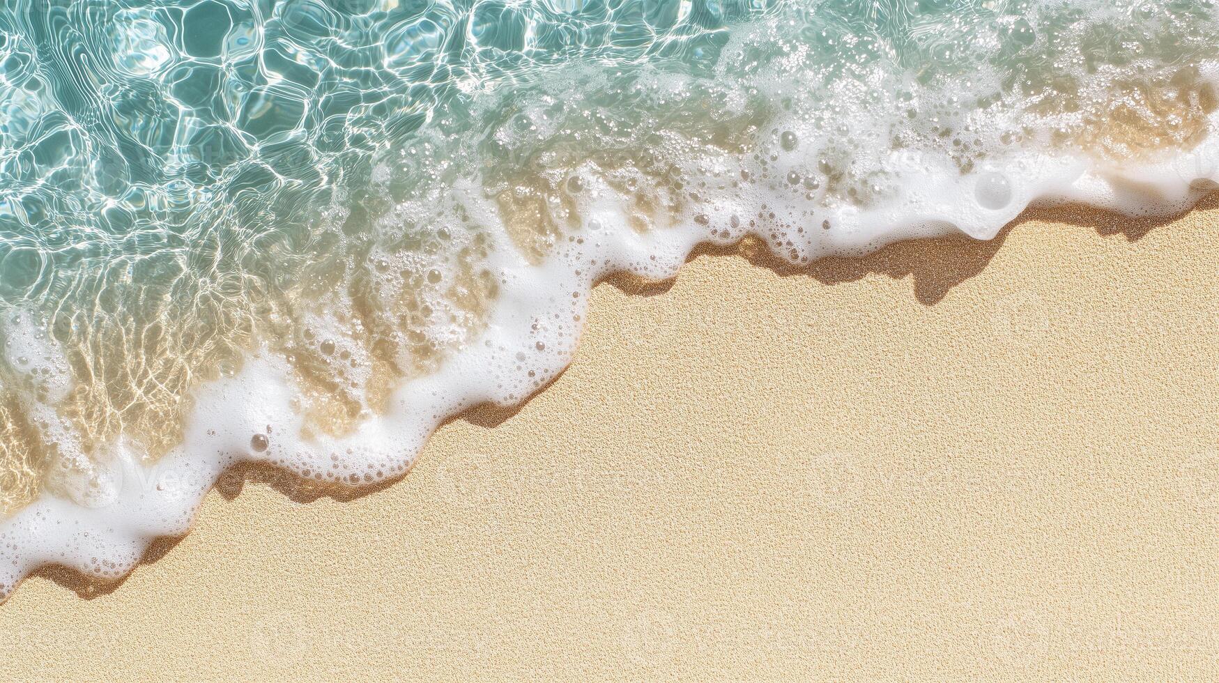 Seamless gradient flow from crystal-clear turquoise water photo