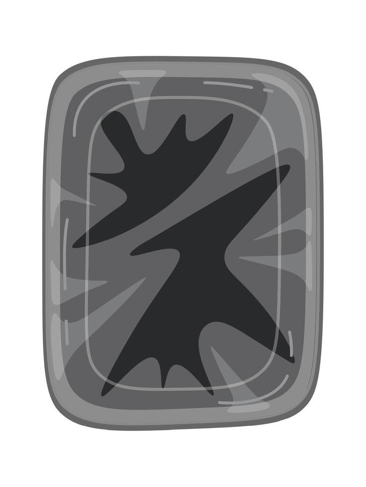 Plastic food container flat icon Box for fresh package Illustration vector