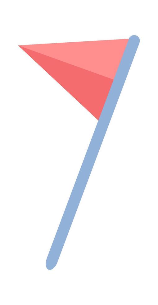 Flag flat icon Show support Football attributes vector
