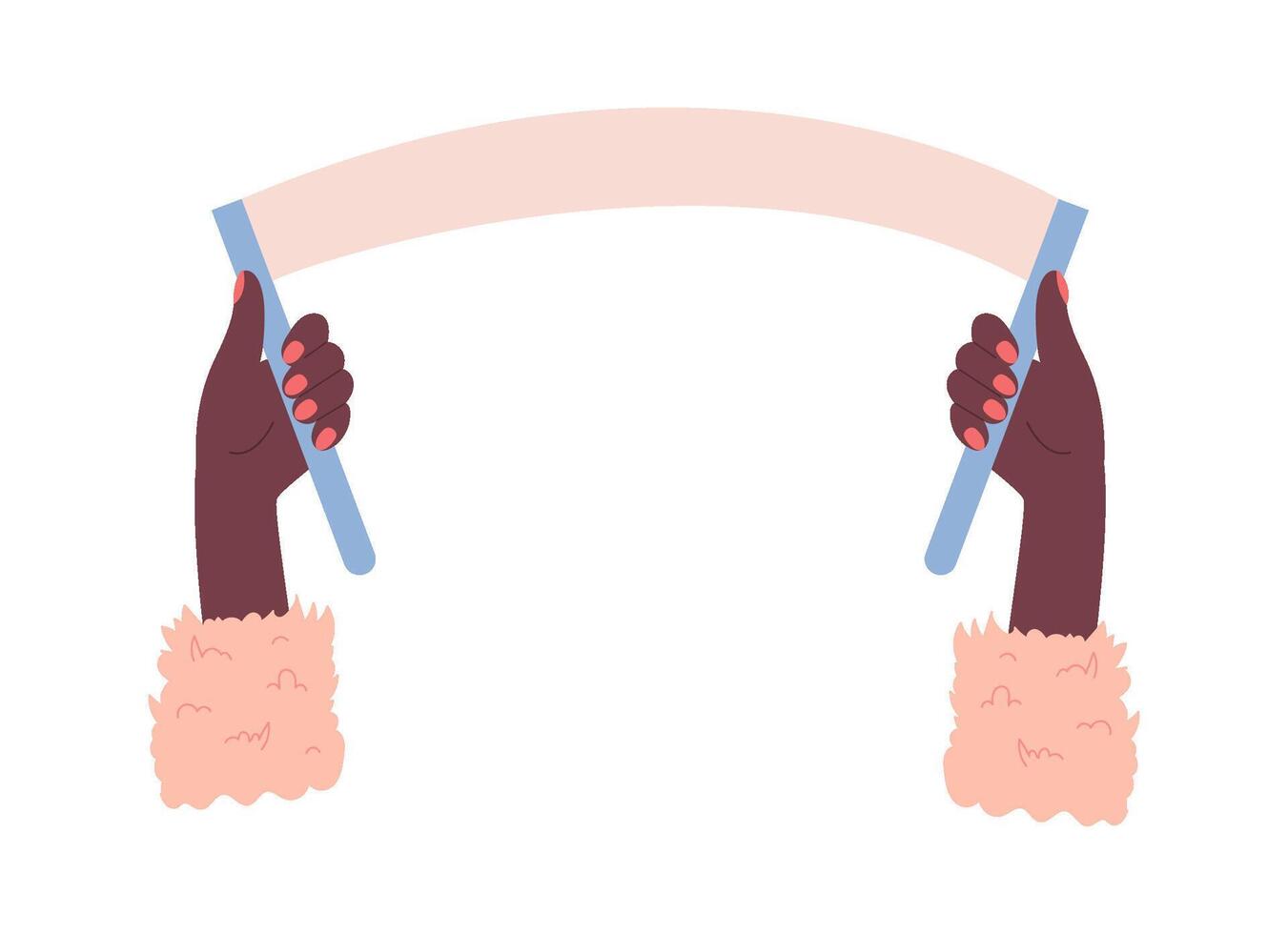 Hands hold poster flat icon Meeting attributes Show support vector