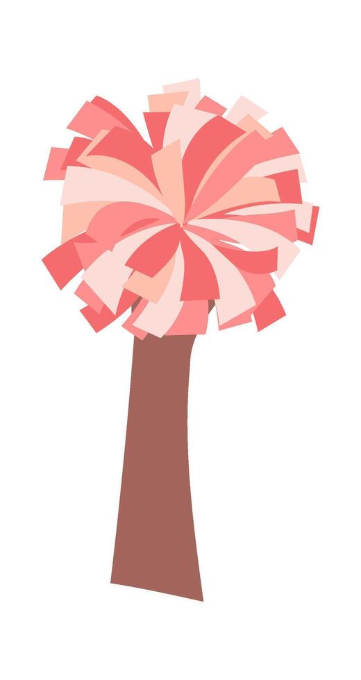 Hand hold cheerleader pom poms flat icon Support during sport games vector