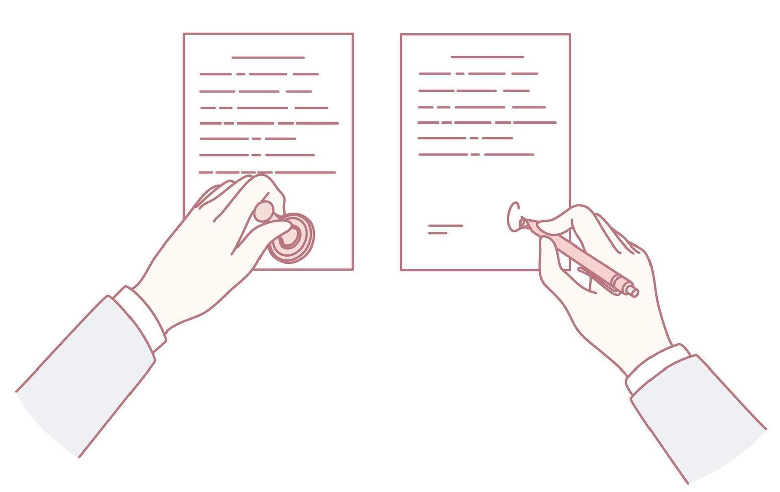 Seal and Sign Important Documents in Various Professional Settings and Environments vector