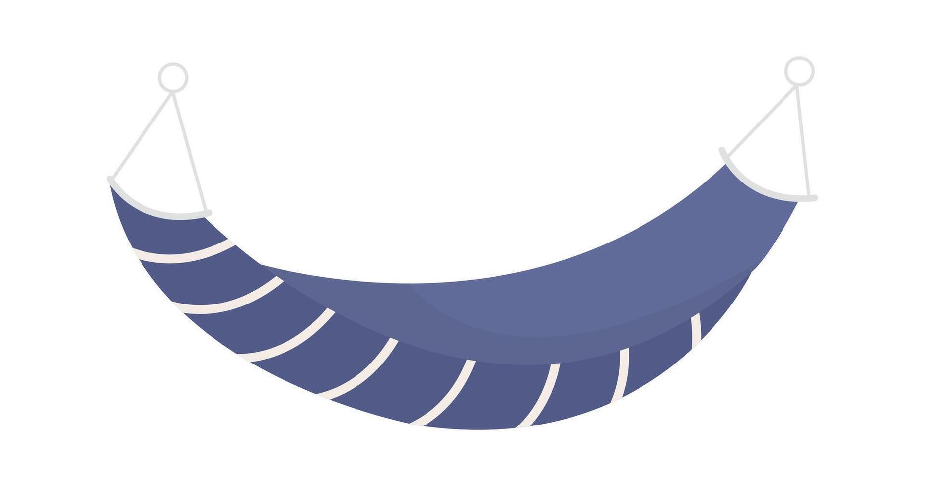 Comfortable summer furniture flat icon Handing hammock vector